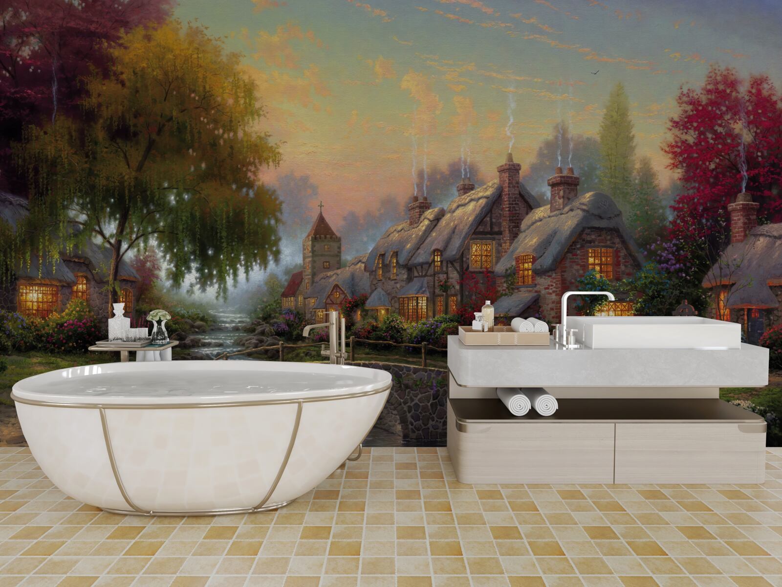 Papier peint paysage rural