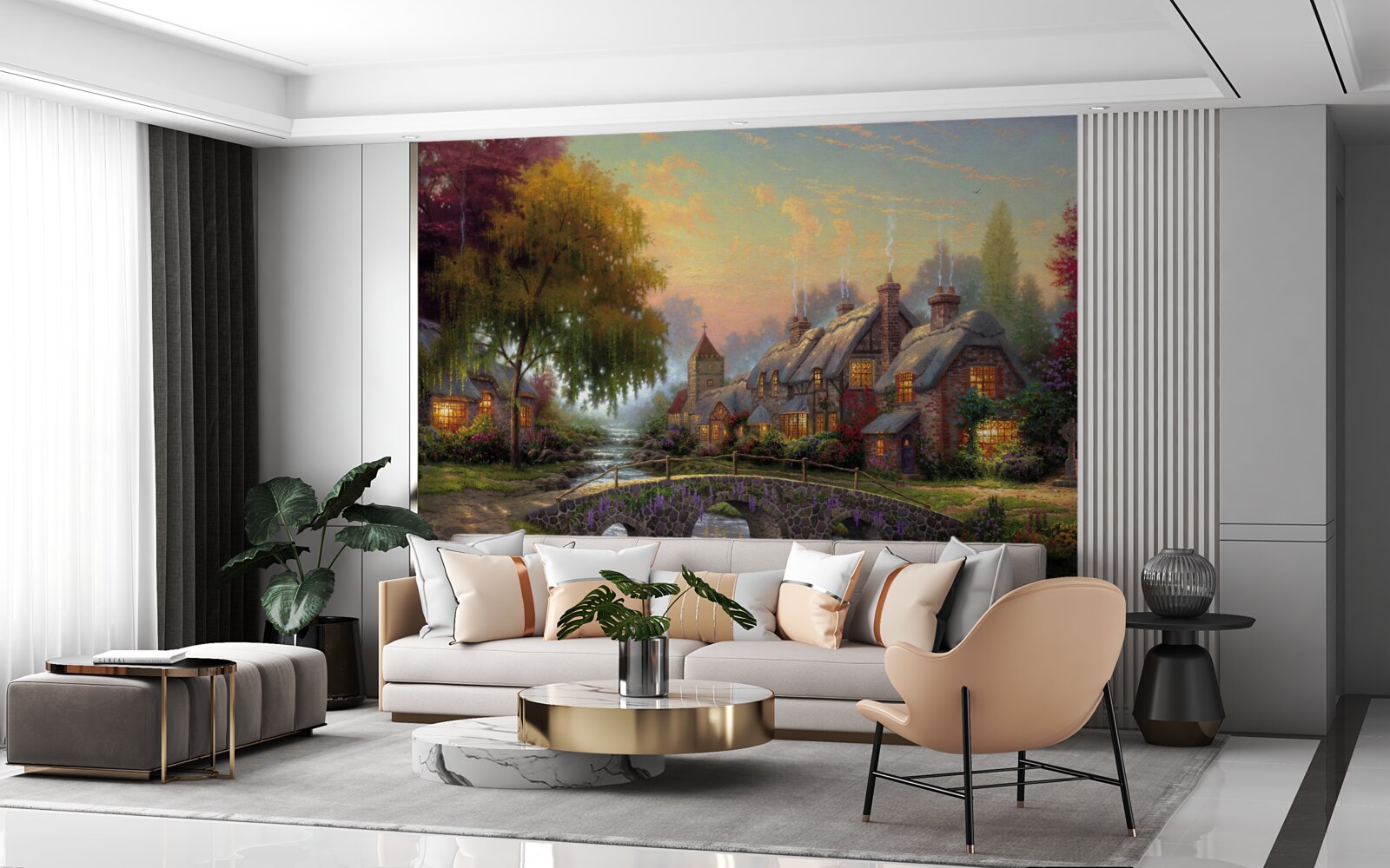 Papier peint paysage rural