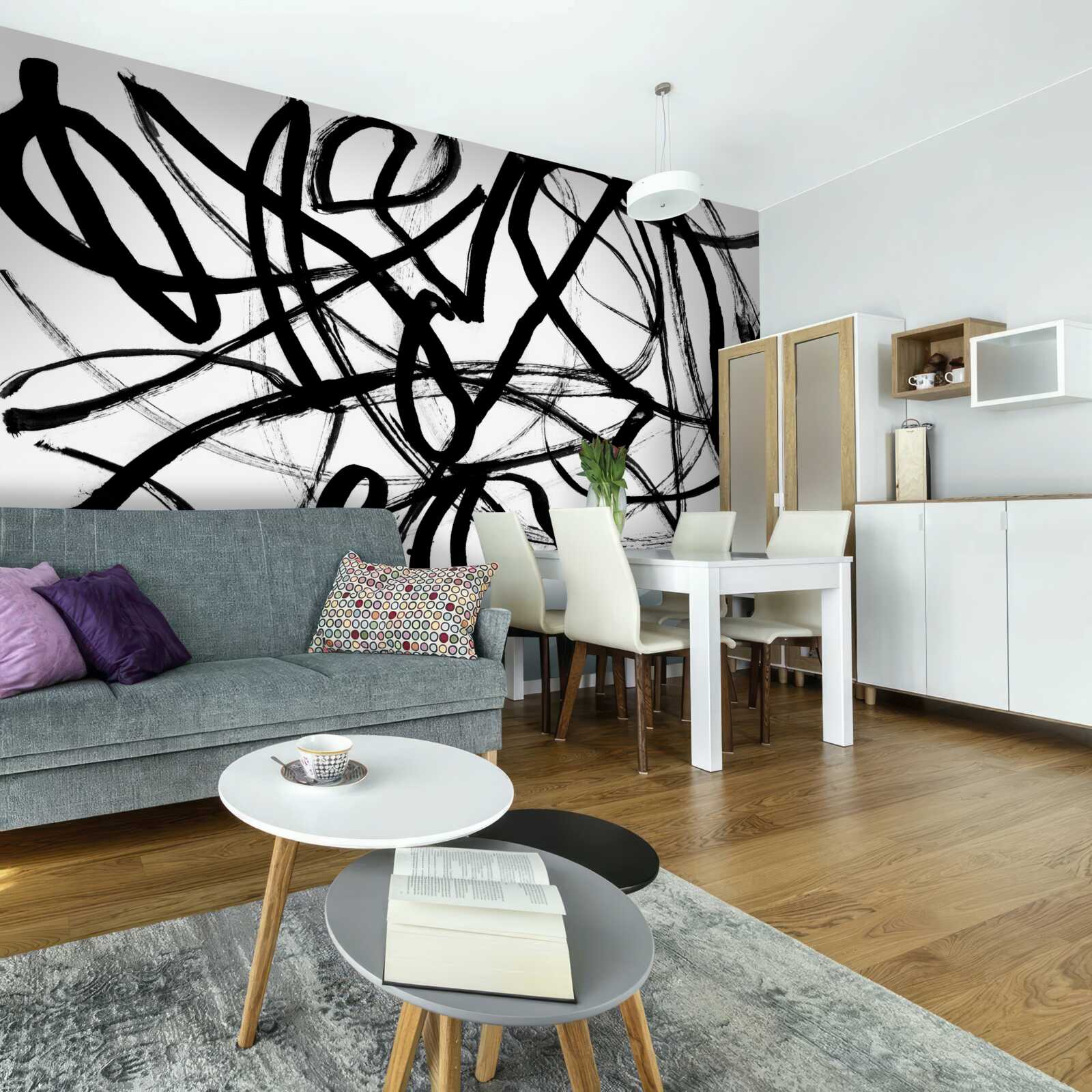 Papier peint tourbillons sombres