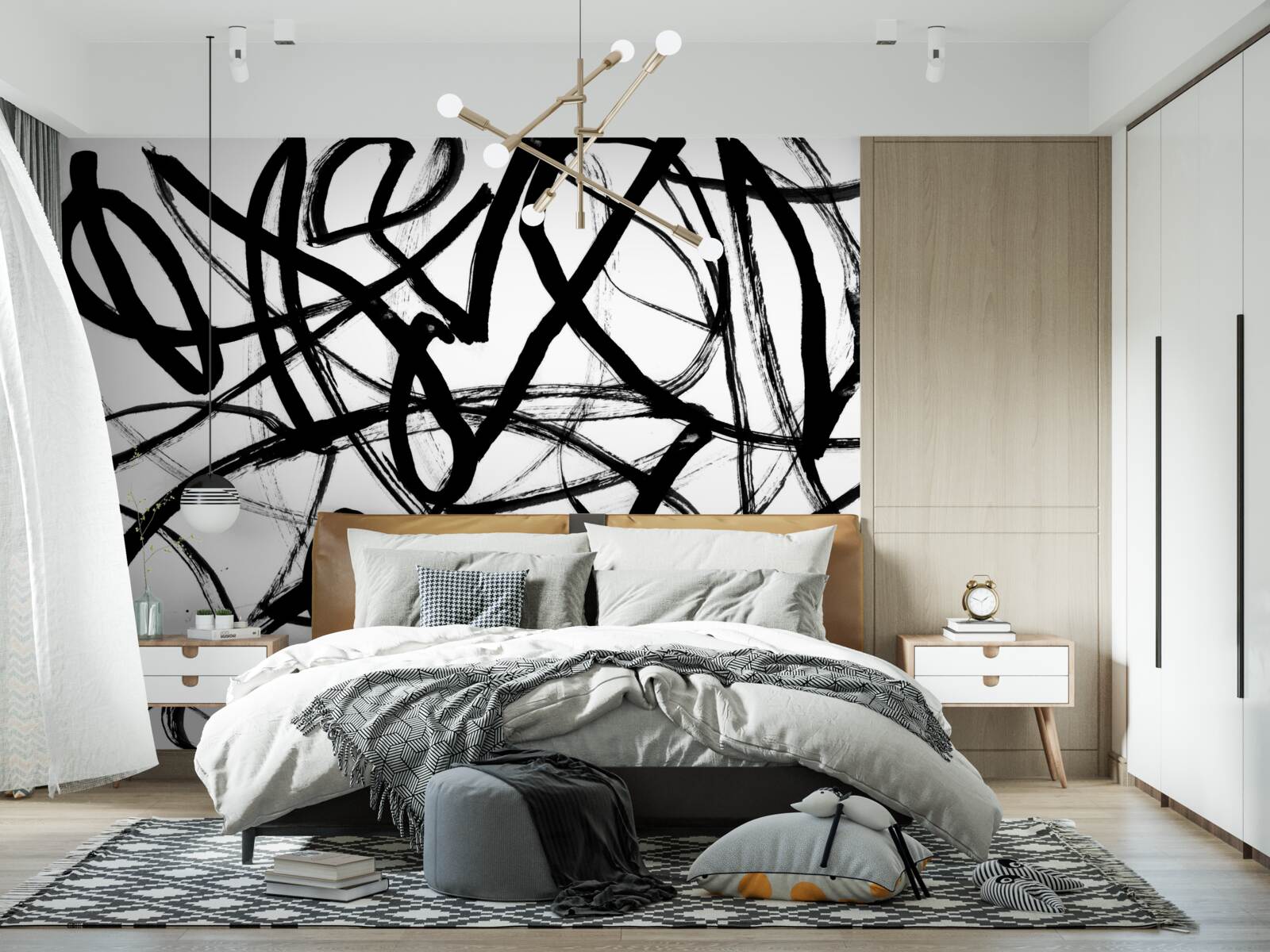 Papier peint tourbillons sombres