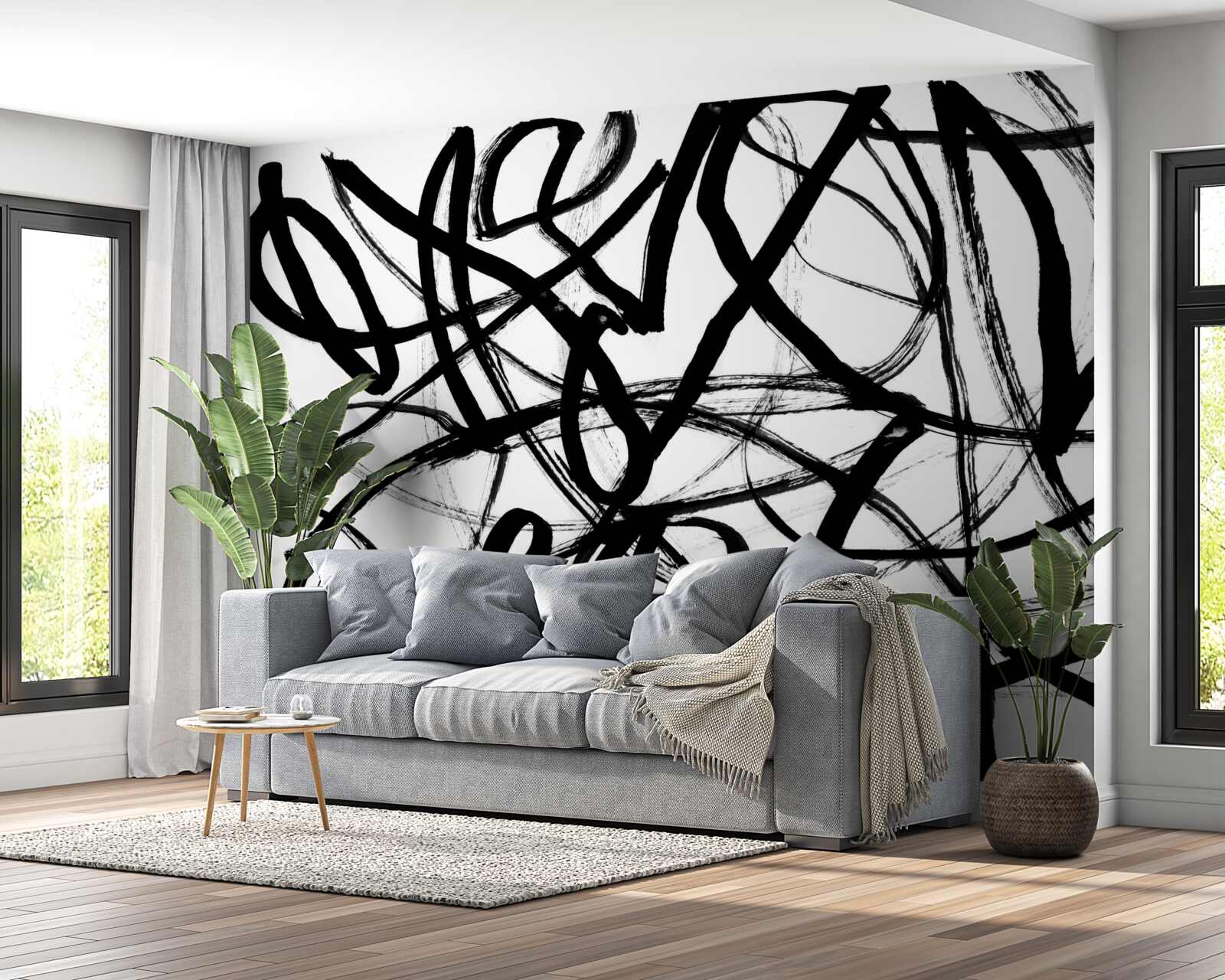 Papier peint tourbillons sombres