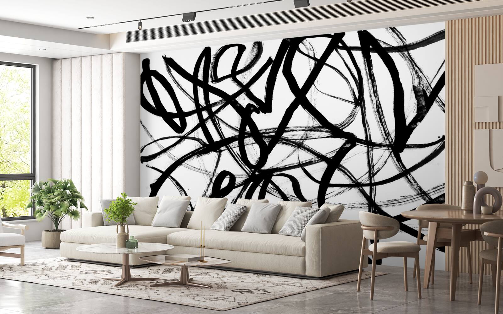 Papier peint tourbillons sombres