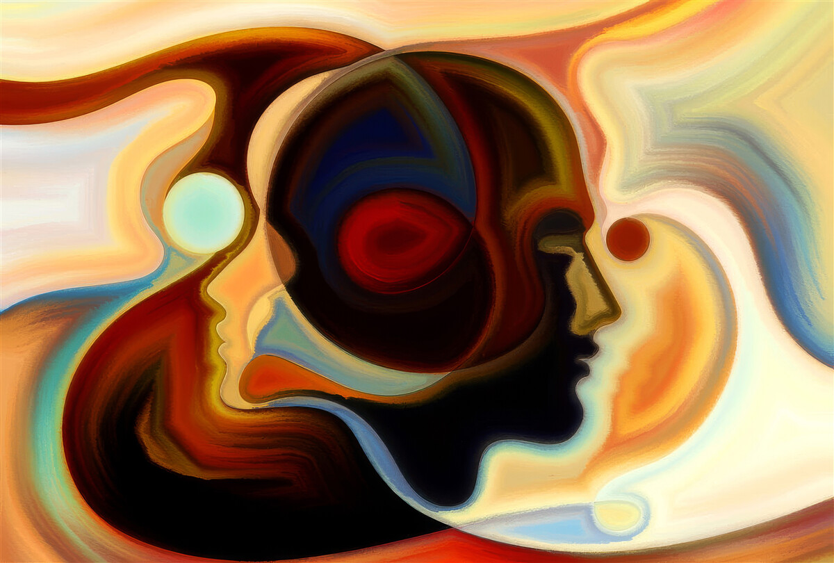 Papier peint images lumineuses d'un jeune homme et d'une jeune fille