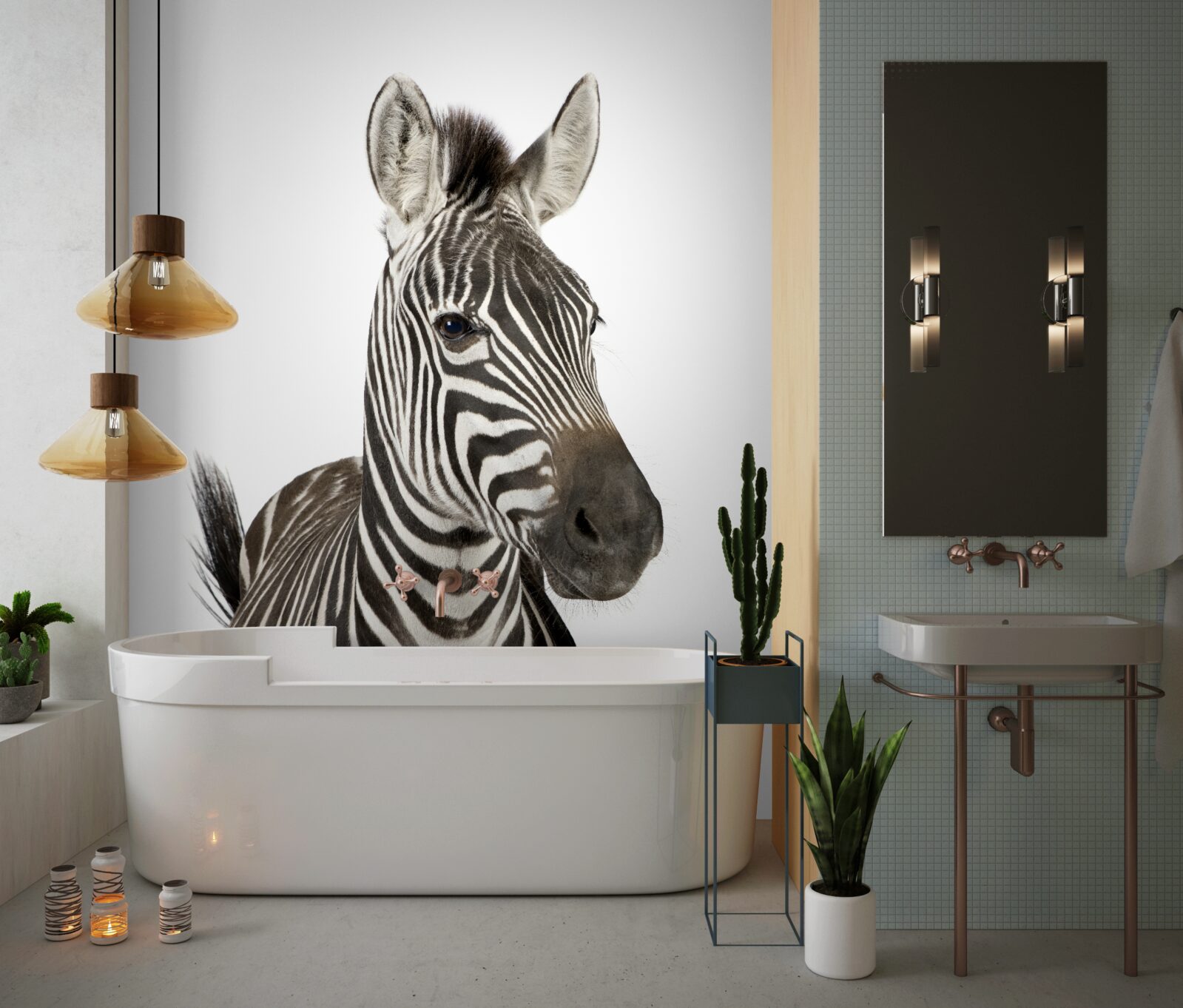 Papier peint image d'un zèbre