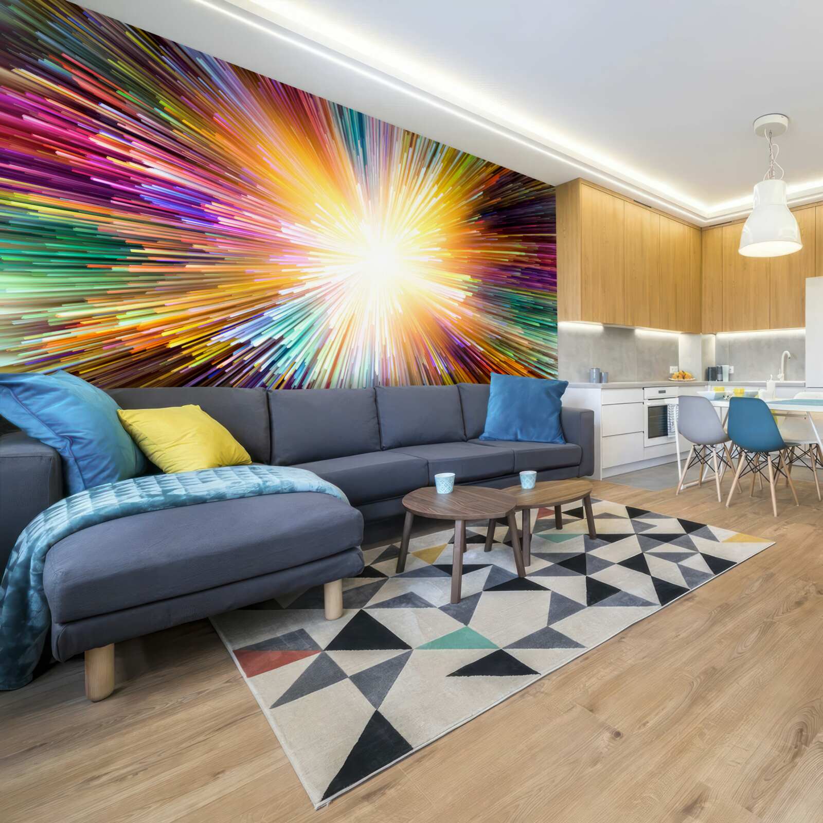 Papier peint des flashs lumineux de différentes couleurs