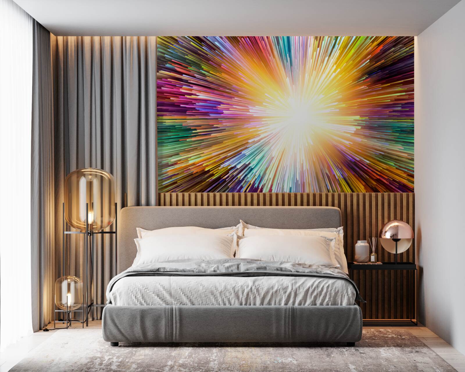 Papier peint des flashs lumineux de différentes couleurs