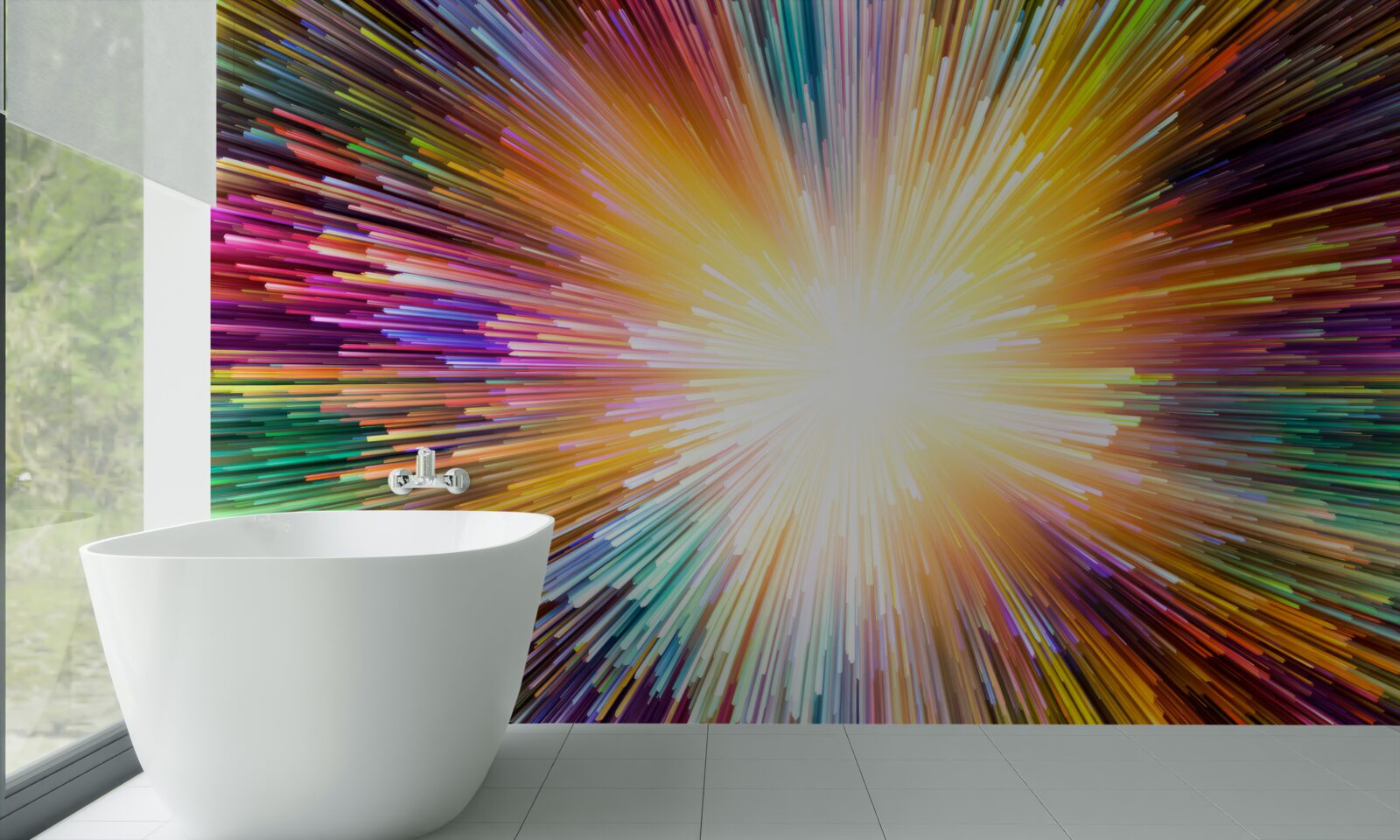 Papier peint des flashs lumineux de différentes couleurs