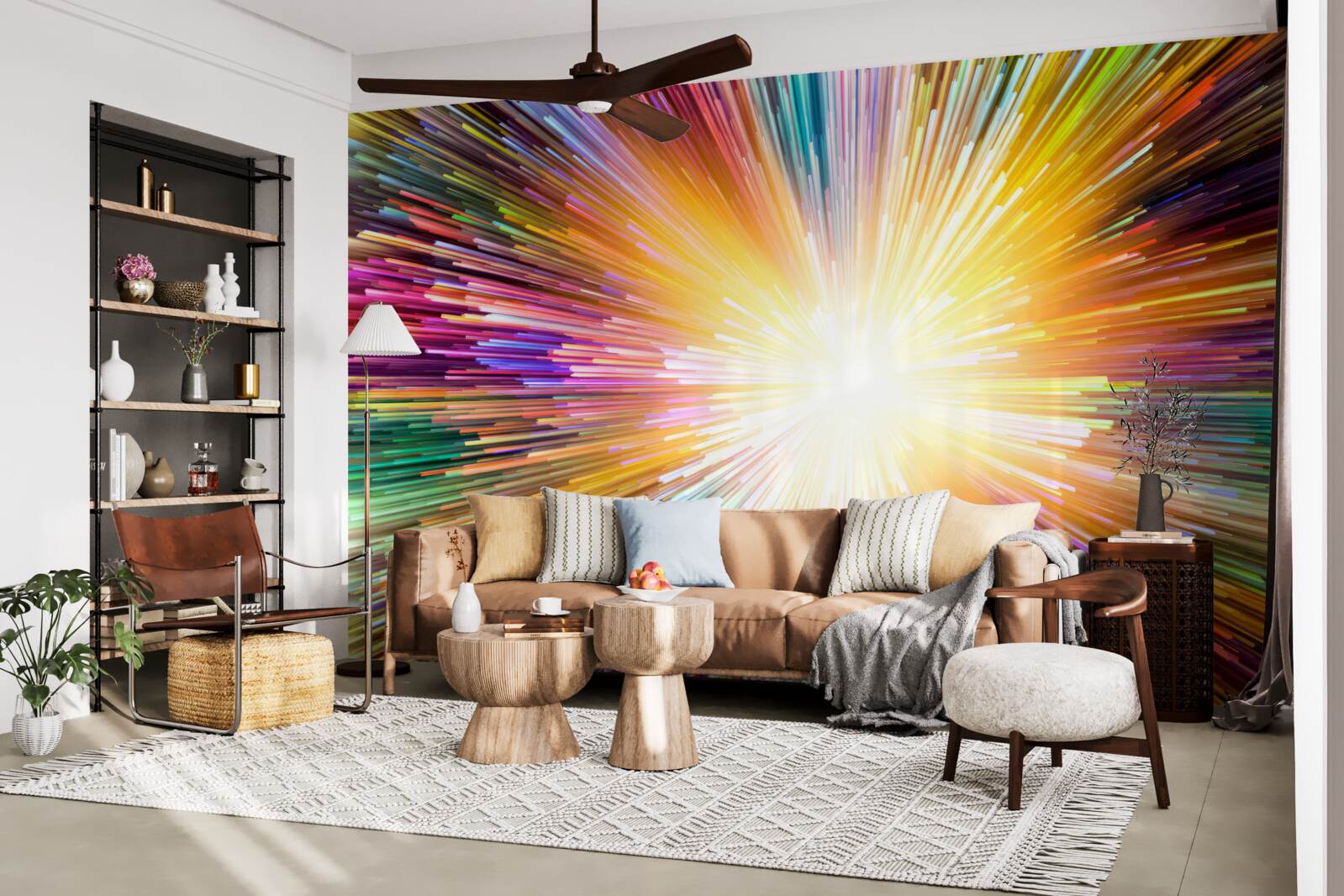 Papier peint des flashs lumineux de différentes couleurs