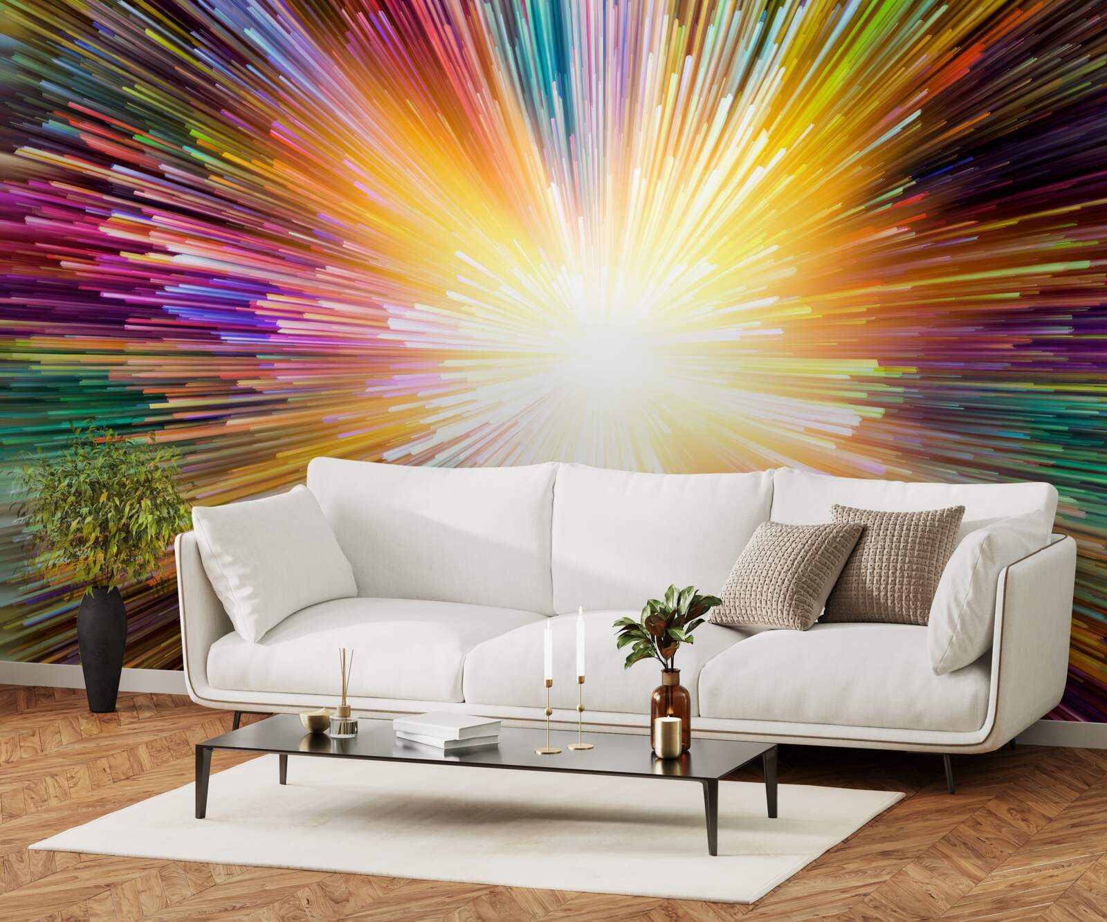 Papier peint des flashs lumineux de différentes couleurs