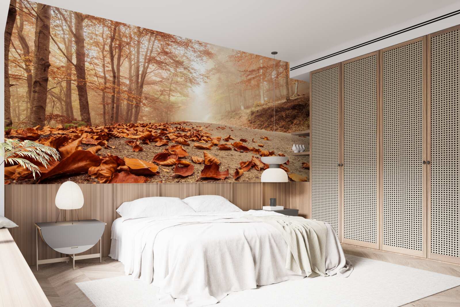 Papier peint les feuilles s'étendent comme un tapis d'or