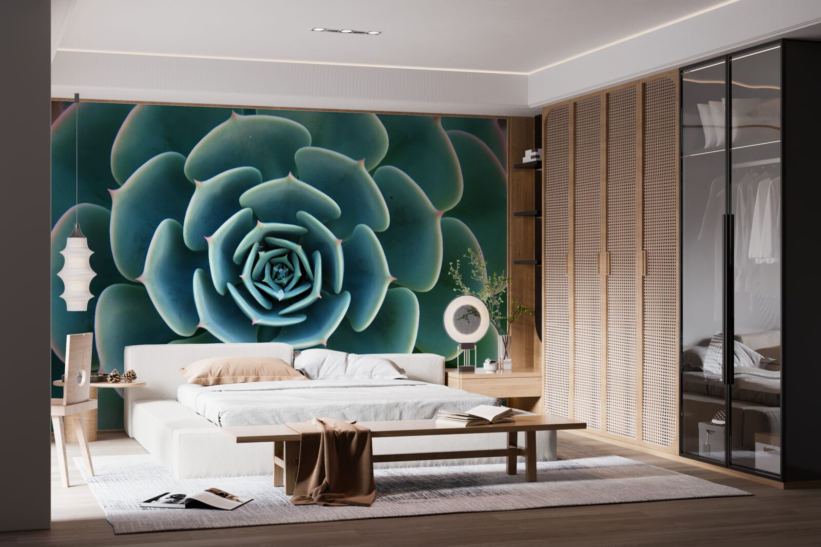 Papier peint image en gros plan d'une succulente