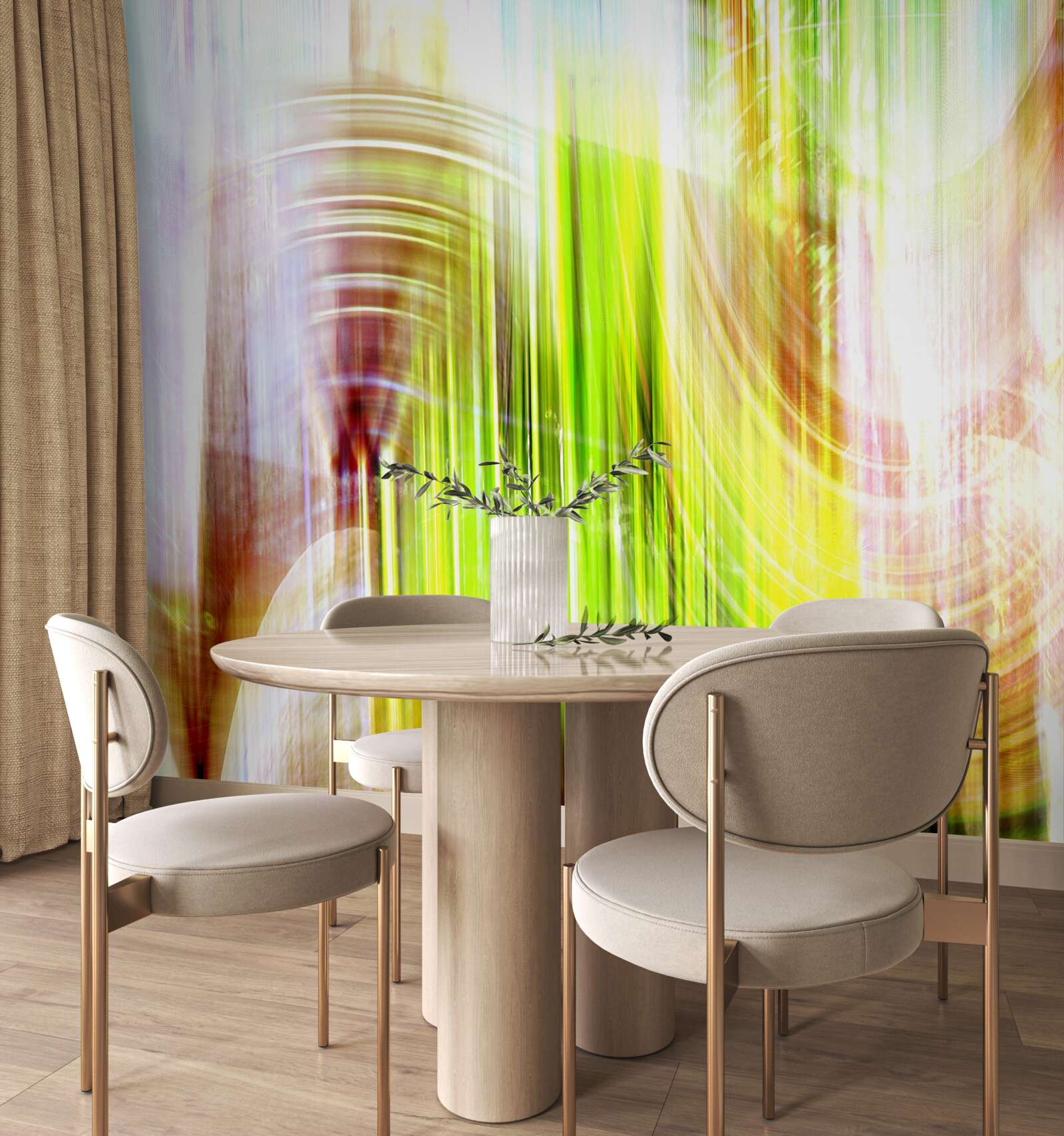 Papier peint abstraction colorée