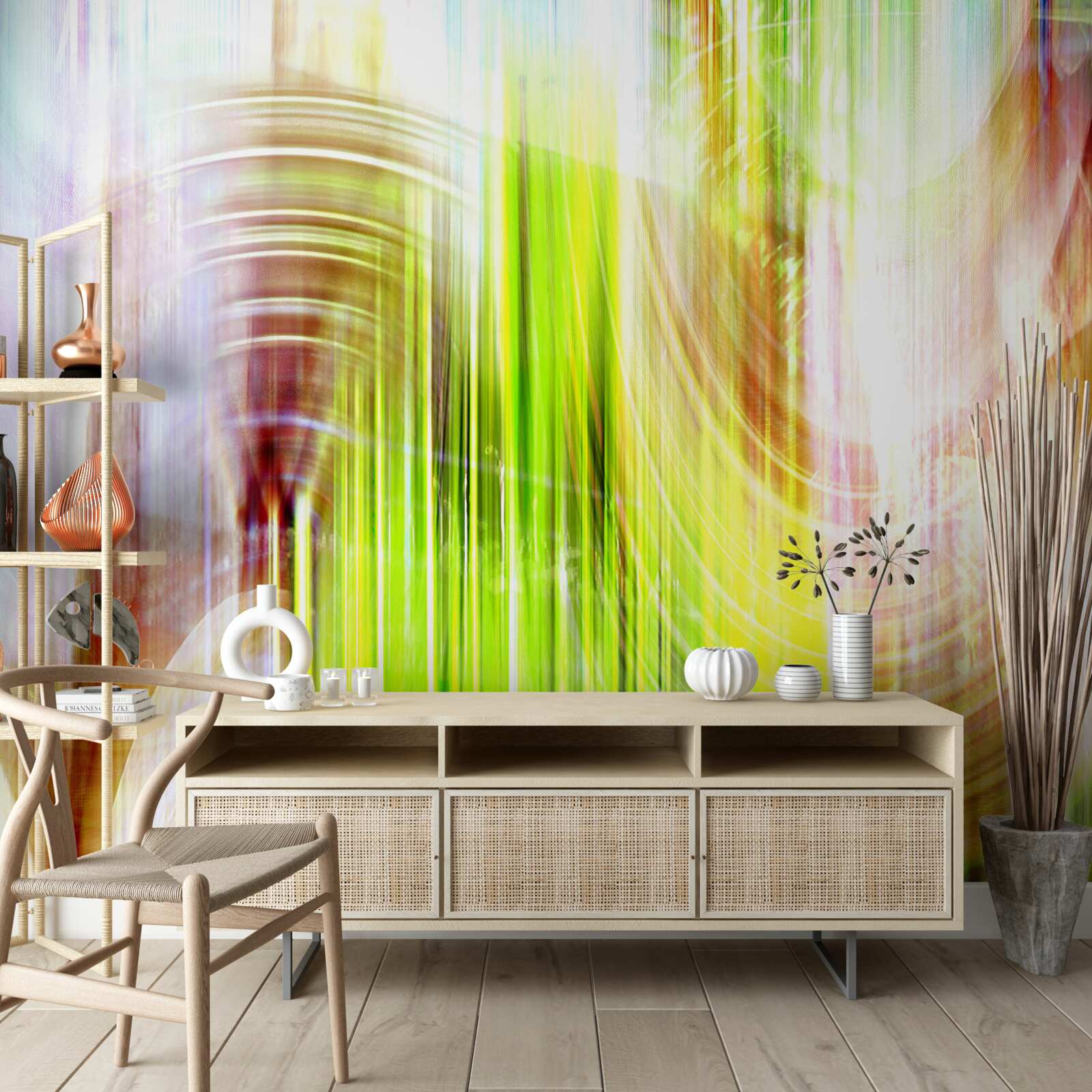 Papier peint abstraction colorée