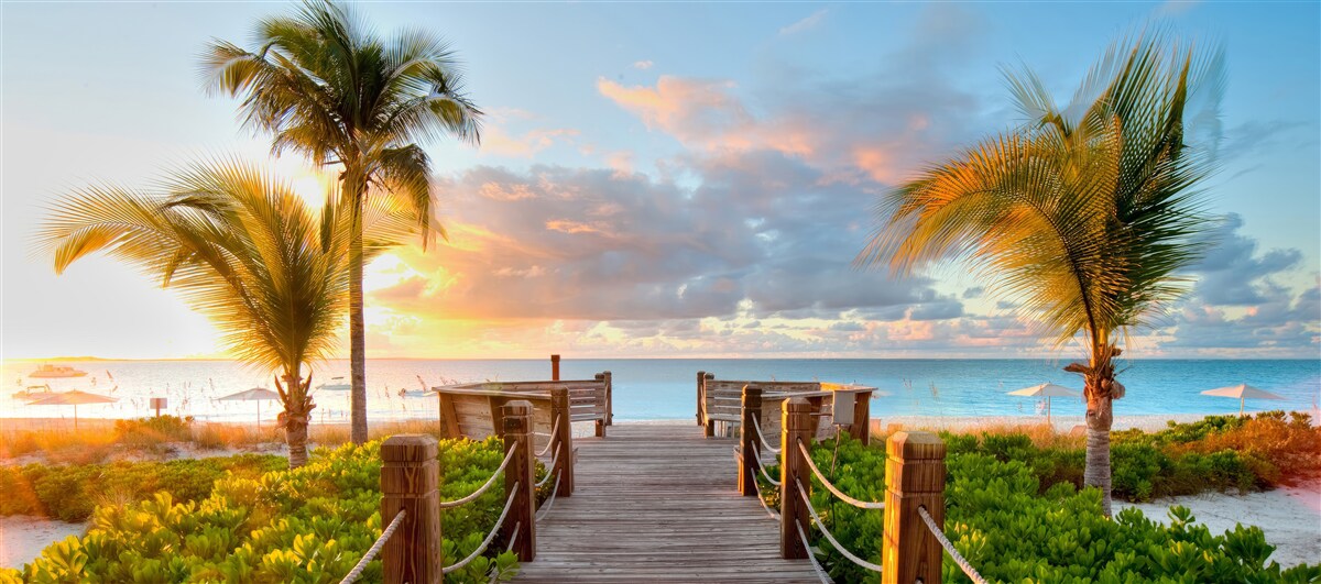 Papier peint passage menant à la mer