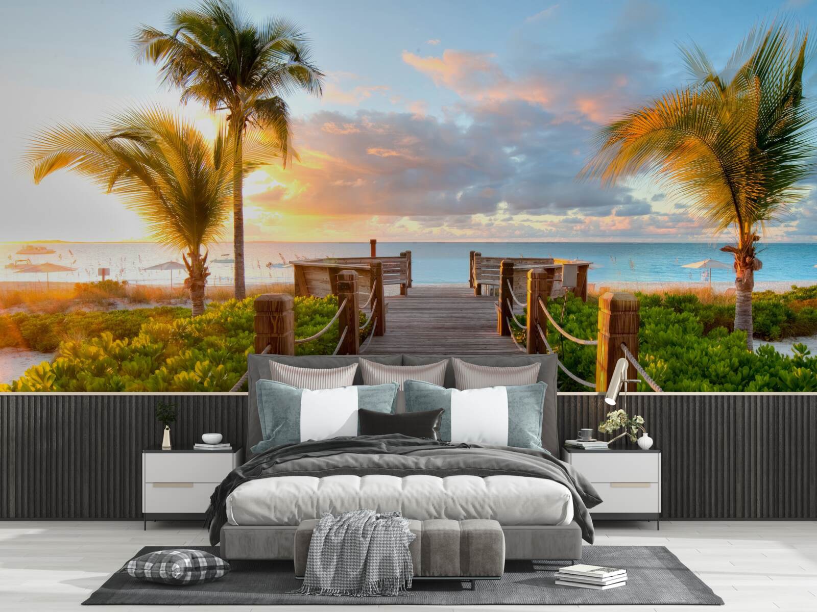 Papier peint passage menant à la mer