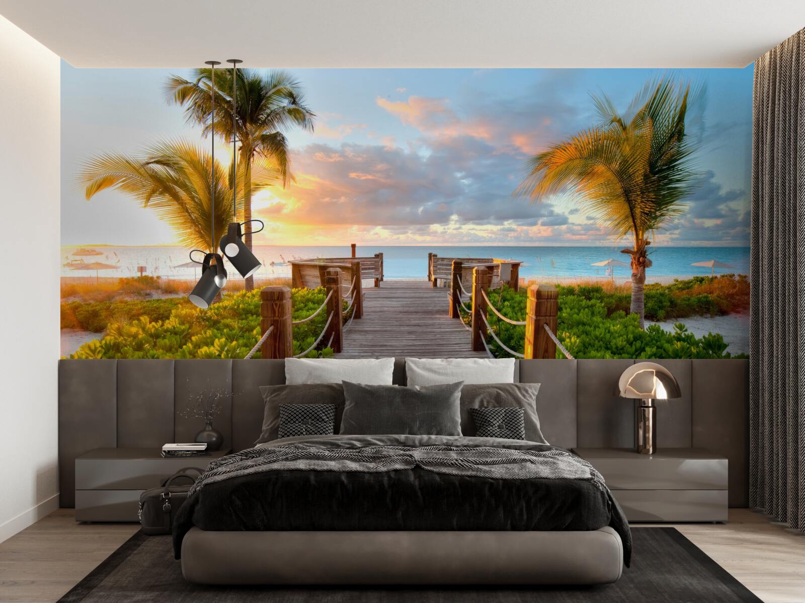 Papier peint passage menant à la mer