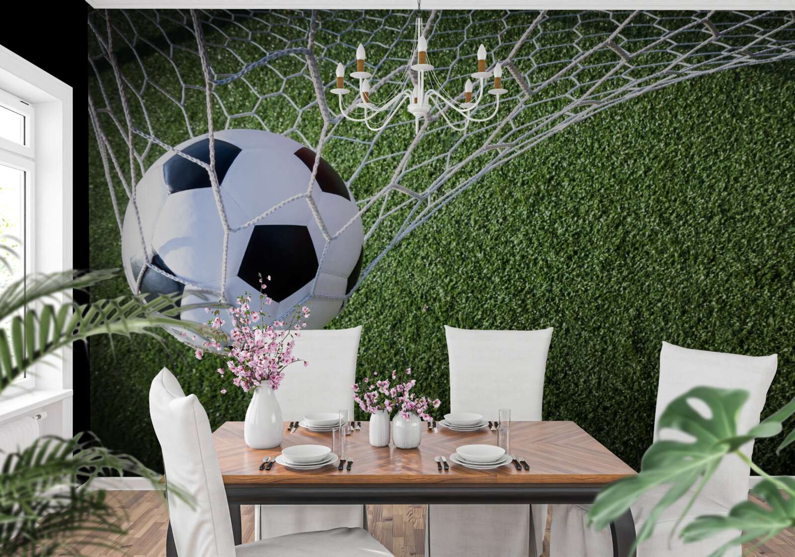 Papier peint ballon dans le but