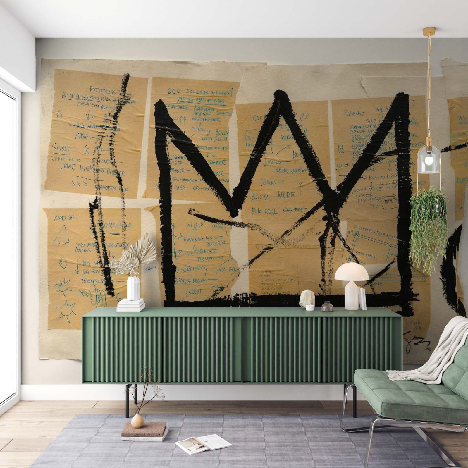 Papier peint la couronne noire représentée sur les billets de banque