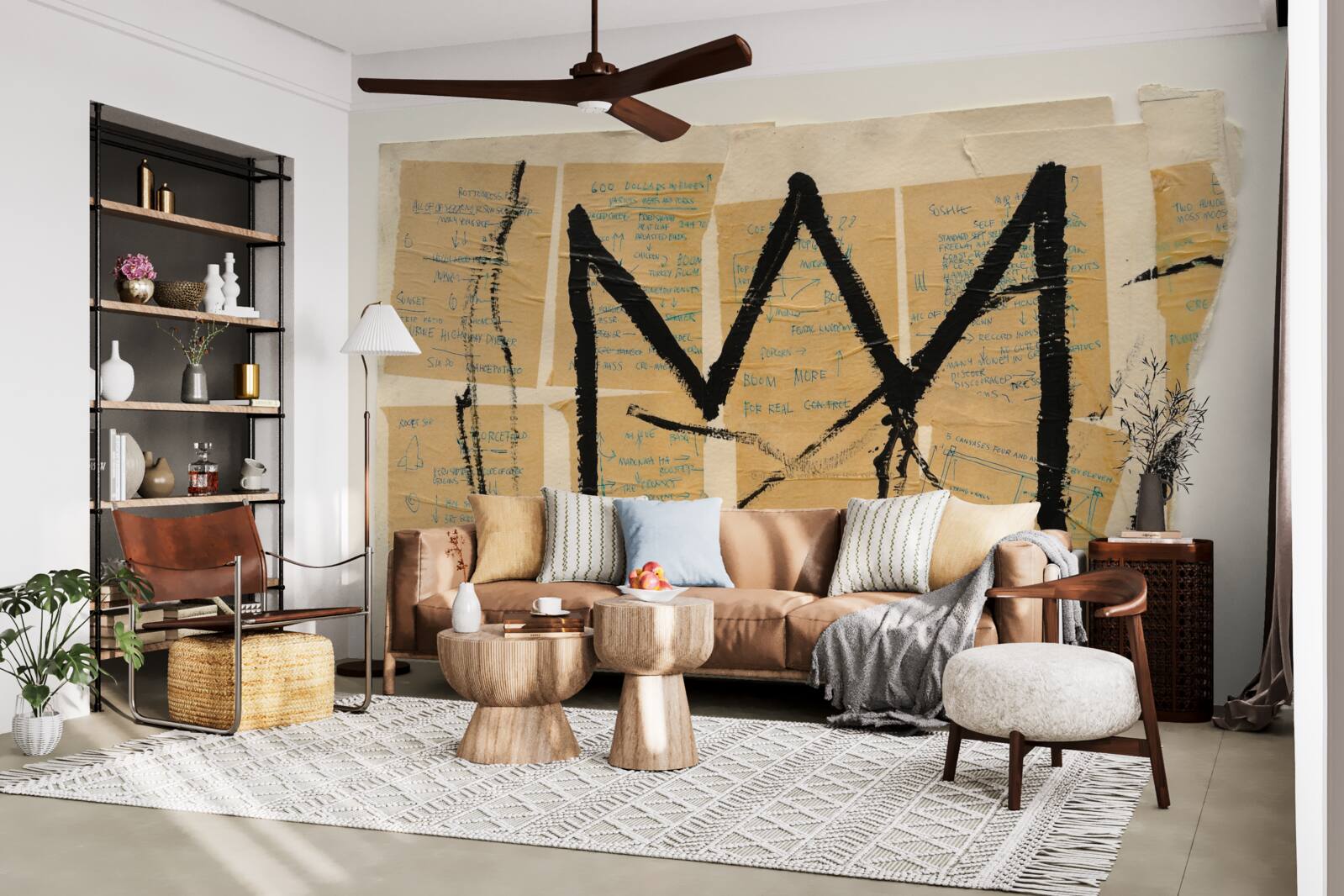 Papier peint la couronne noire représentée sur les billets de banque