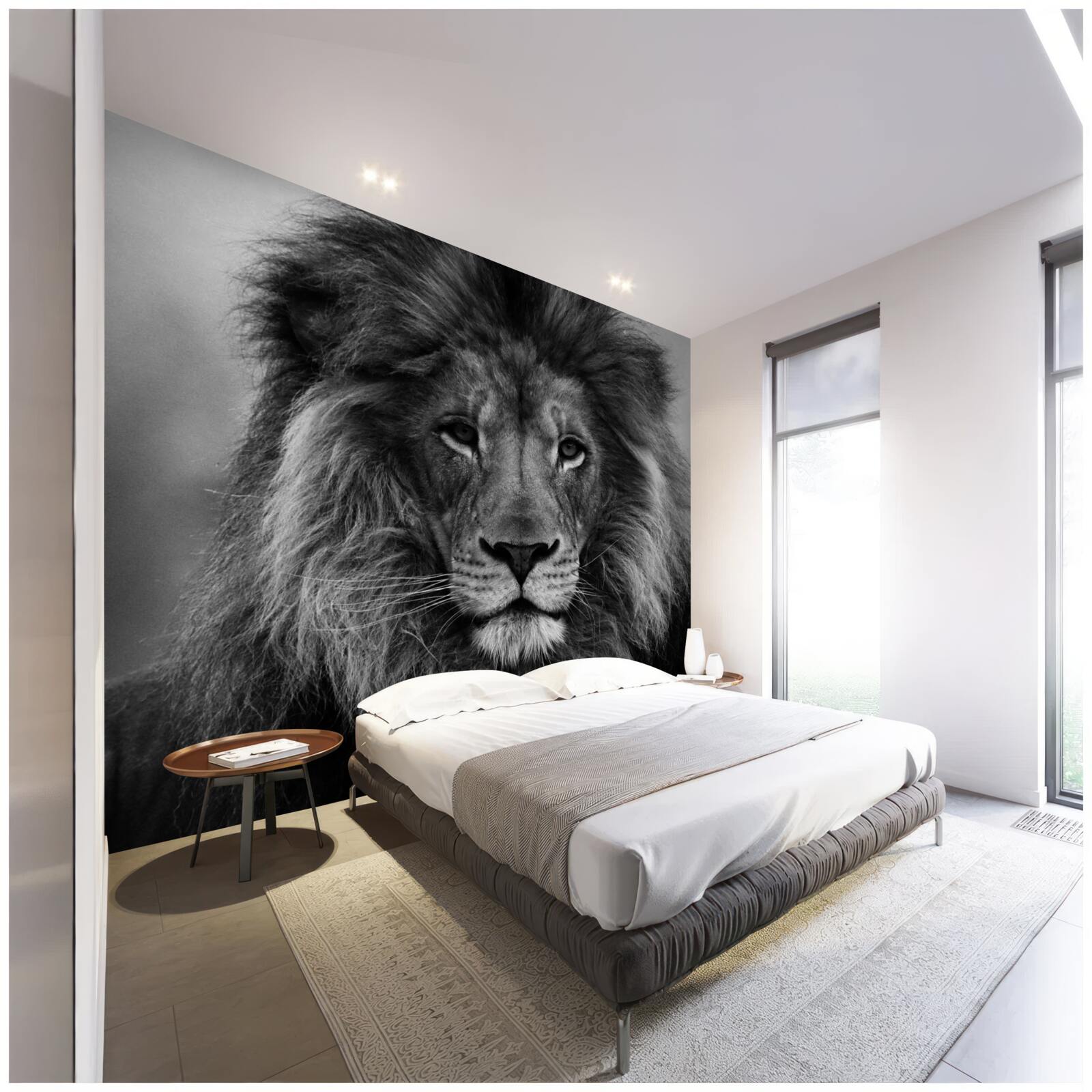 Papier peint image d'un lion adulte