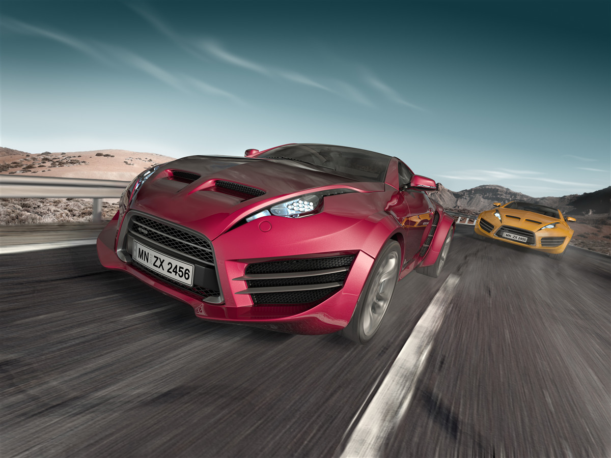 Papier peint concours de voitures de luxe