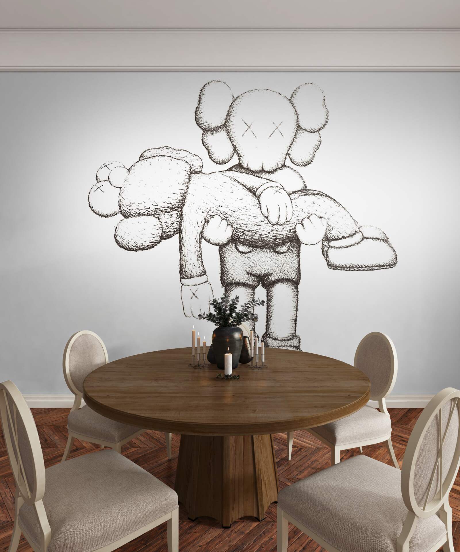 Papier peint créatures insolites se faisant passer pour des humains