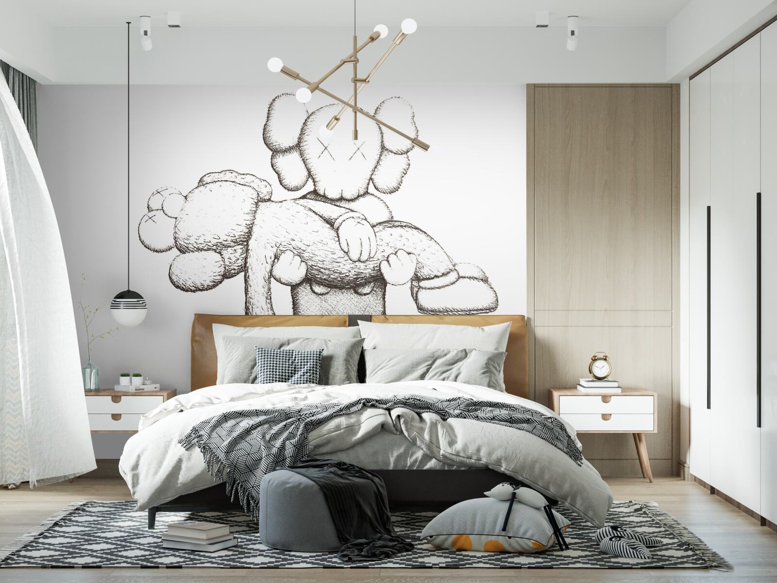 Papier peint créatures insolites se faisant passer pour des humains