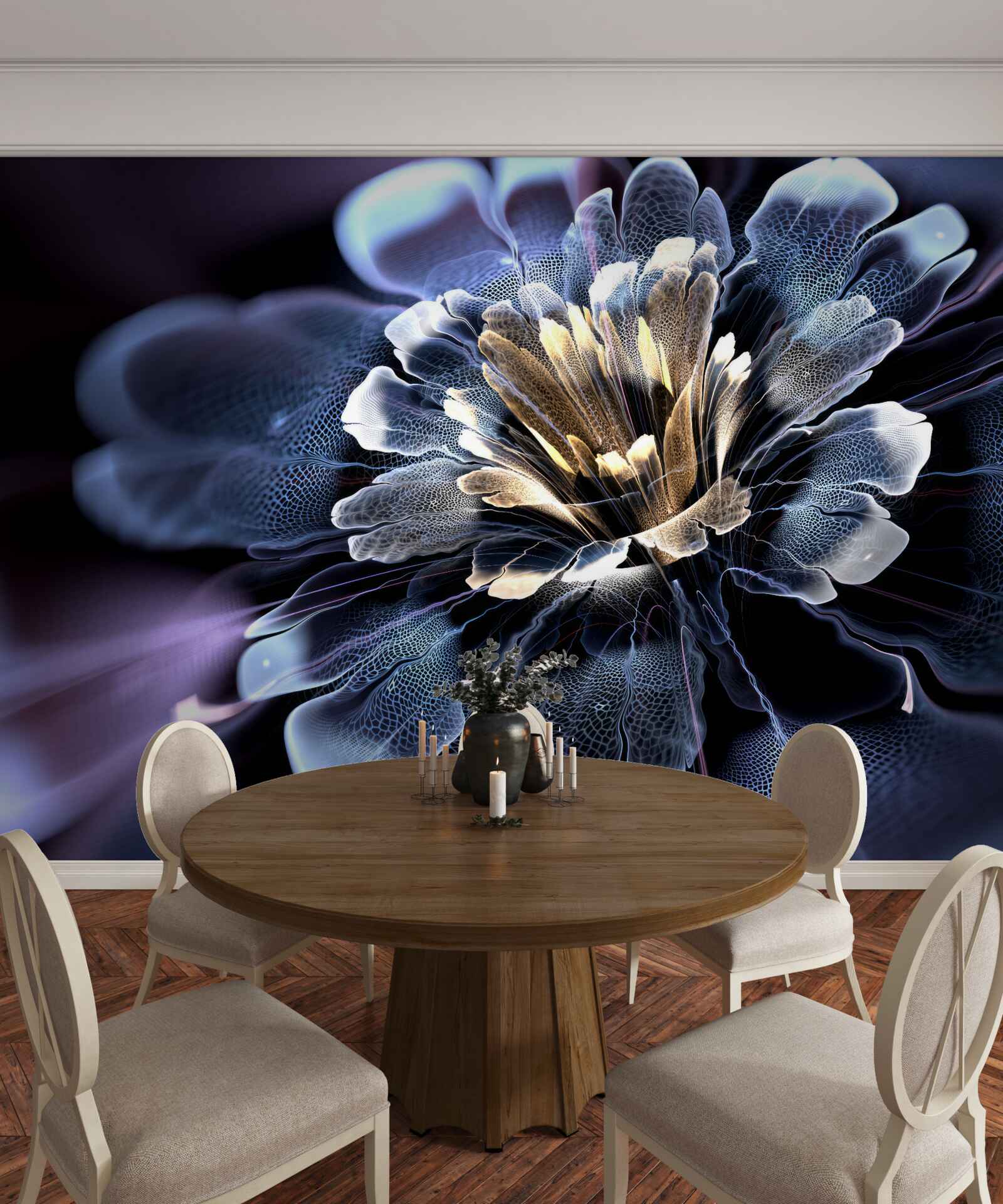 Papier peint grande fleur exotique