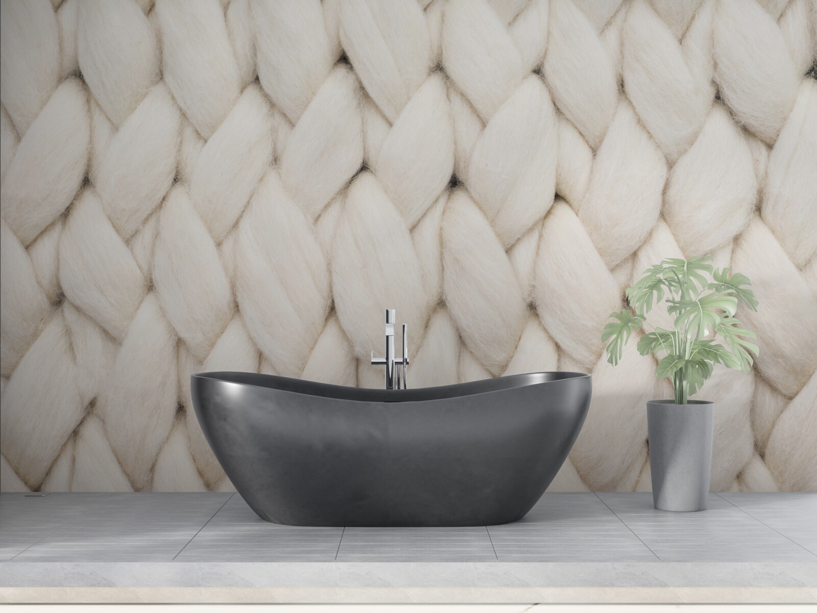 Papier peint tissage avec du fil