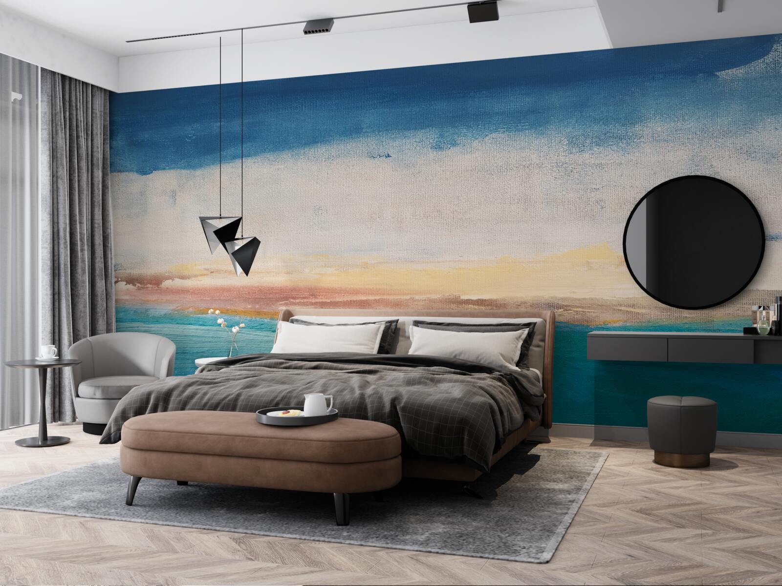 Papier peint traits de peinture de différentes couleurs