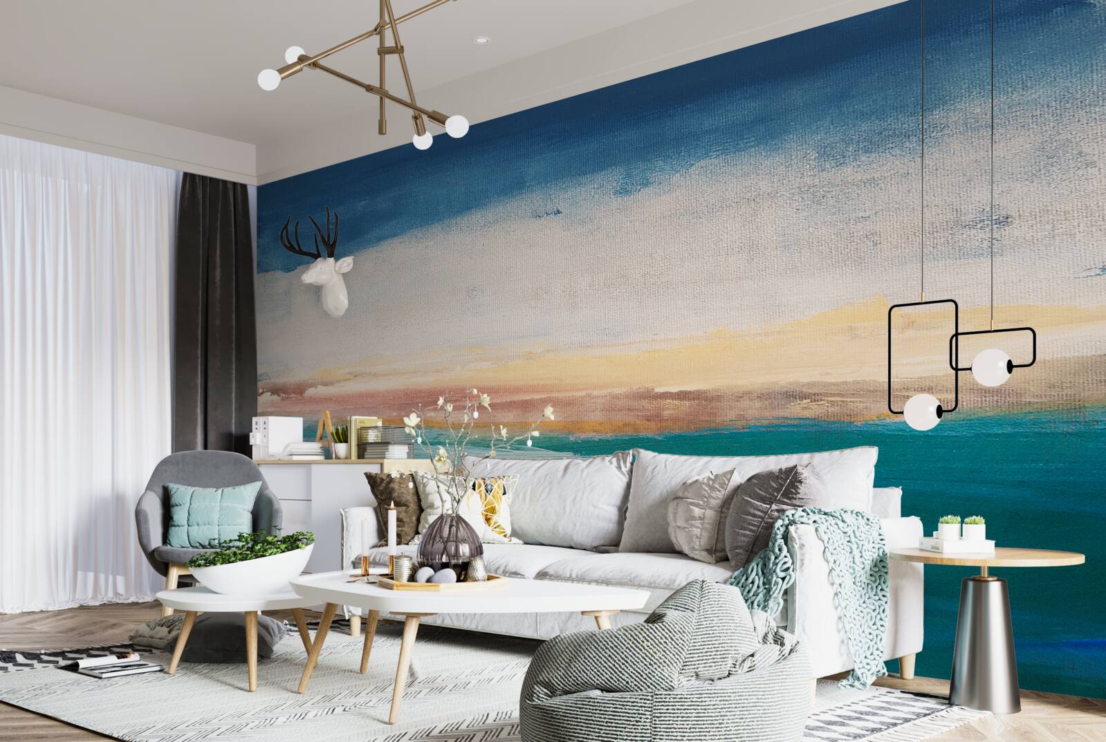 Papier peint traits de peinture de différentes couleurs