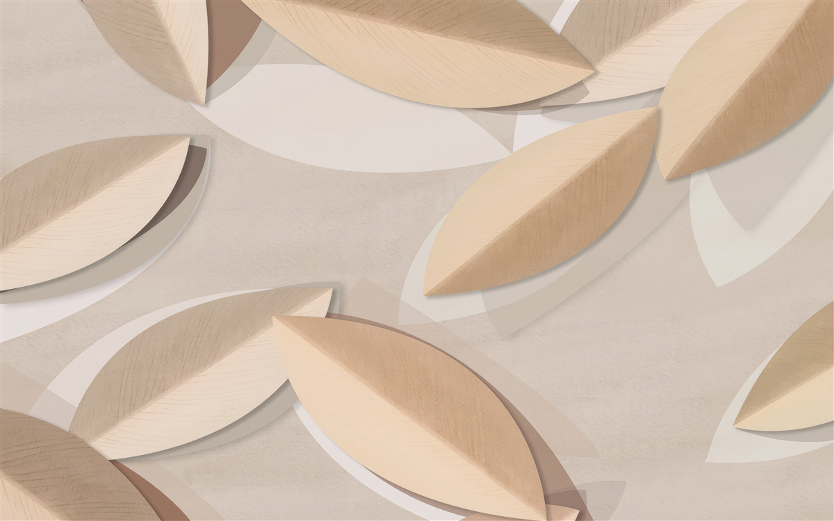 Papier peint les feuilles sont grandes et brunes