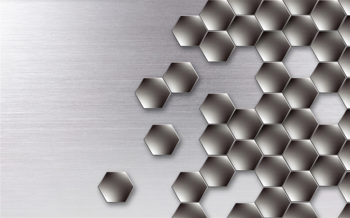 Papier peint petits hexagones noirs