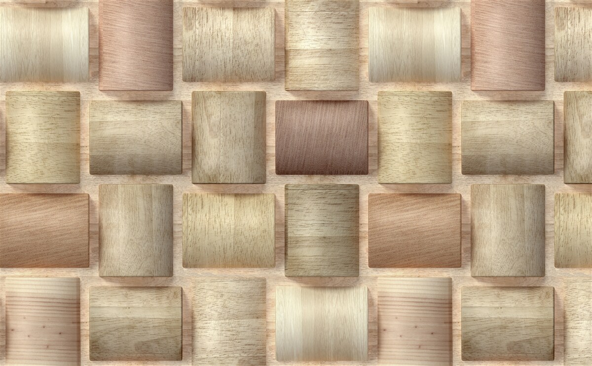 Papier peint rectangles de volume de différentes couleurs