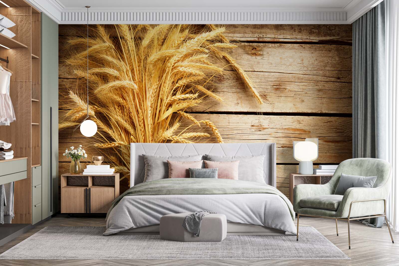 Papier peint botte d'épis de blé