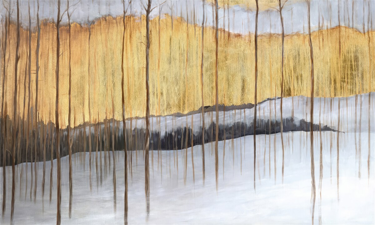 Papier peint les contours des troncs d'arbres gracieux