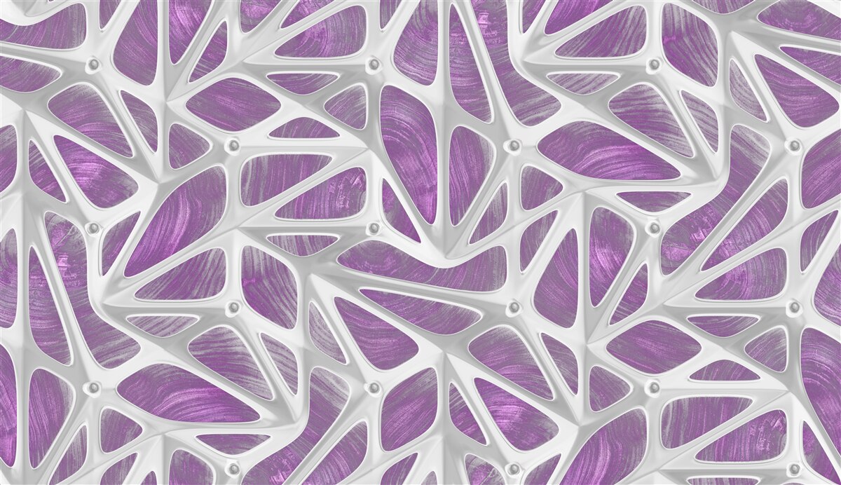 Papier peint motifs en blanc et violet