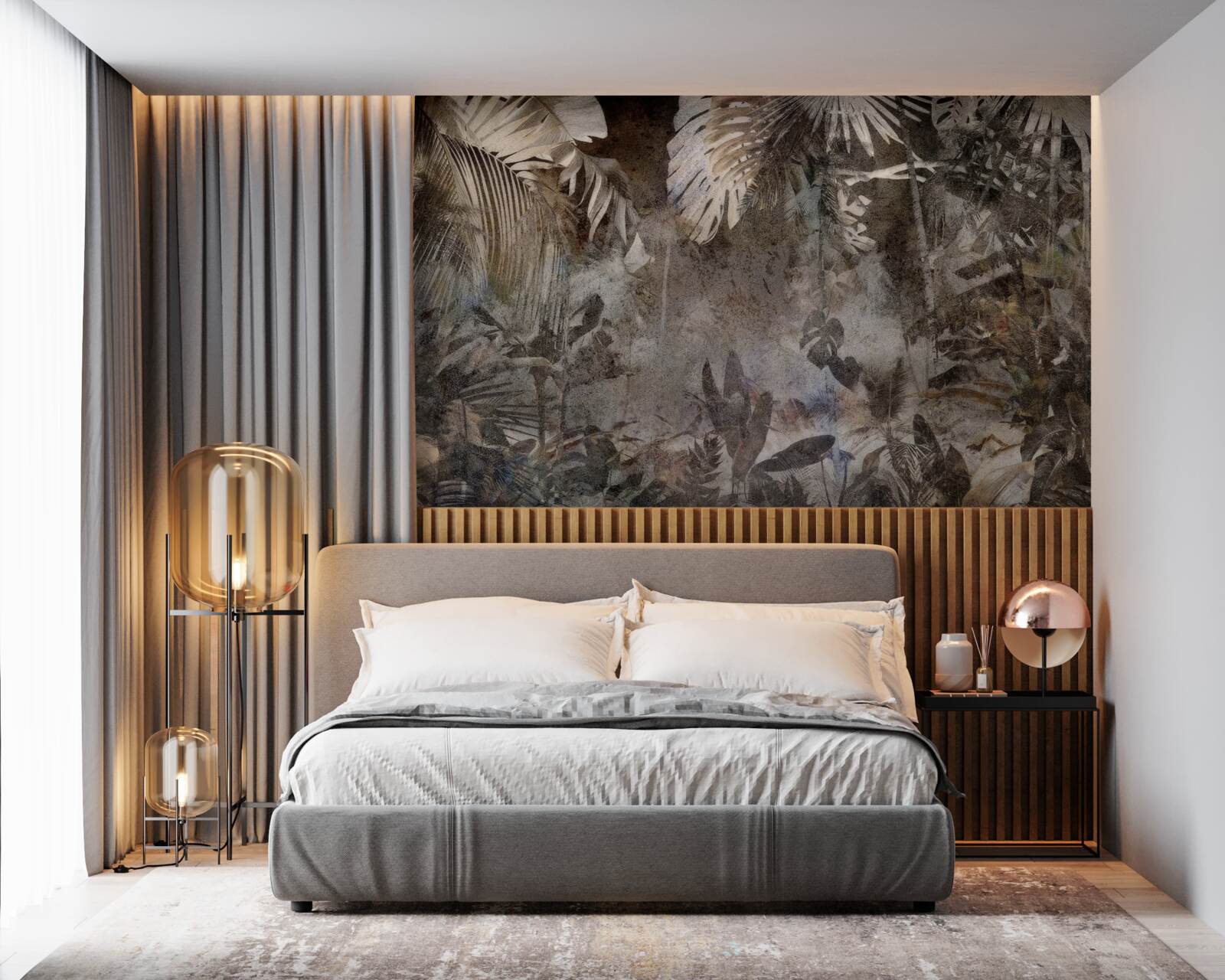 Papier peint fond de feuilles