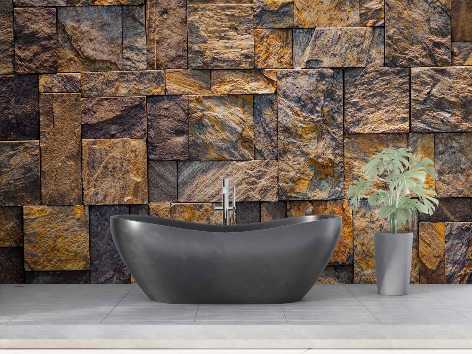 Papier peint des figures en forme de rectangles et de carrés de différentes tailles