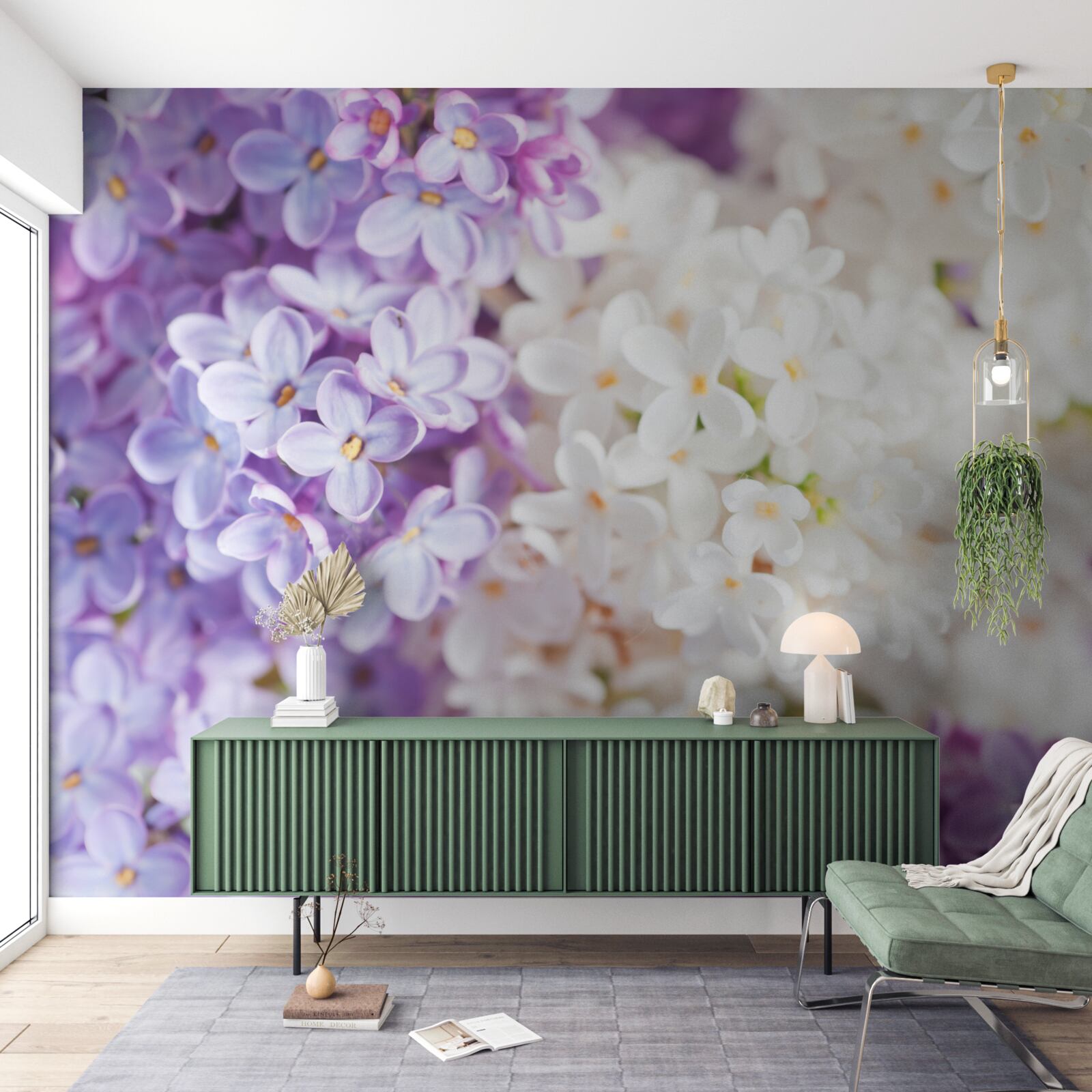 Papier peint lilas en fleurs au printemps