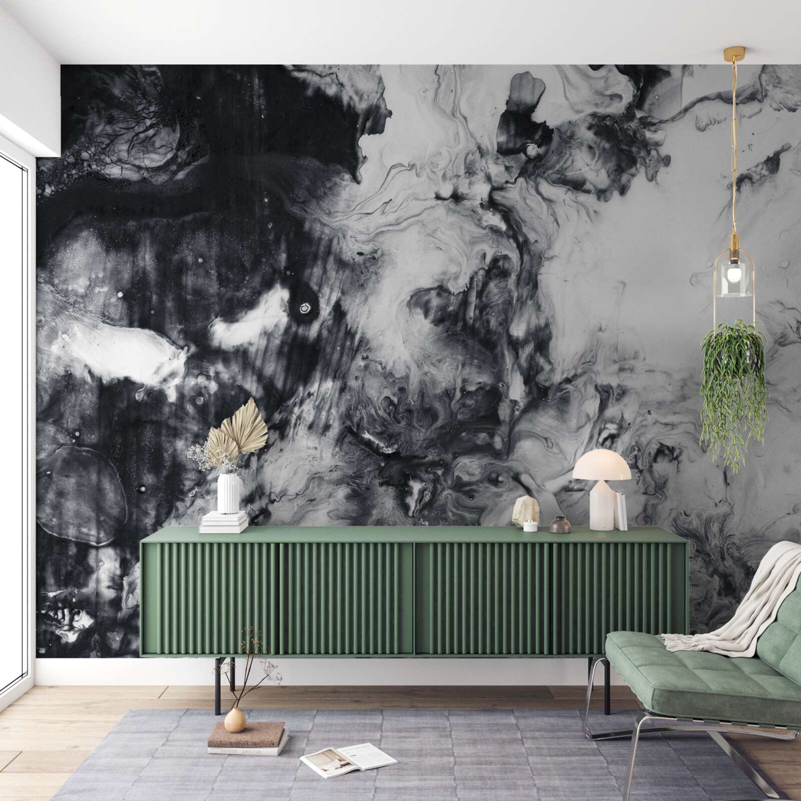 Papier peint nuances monochromes floues