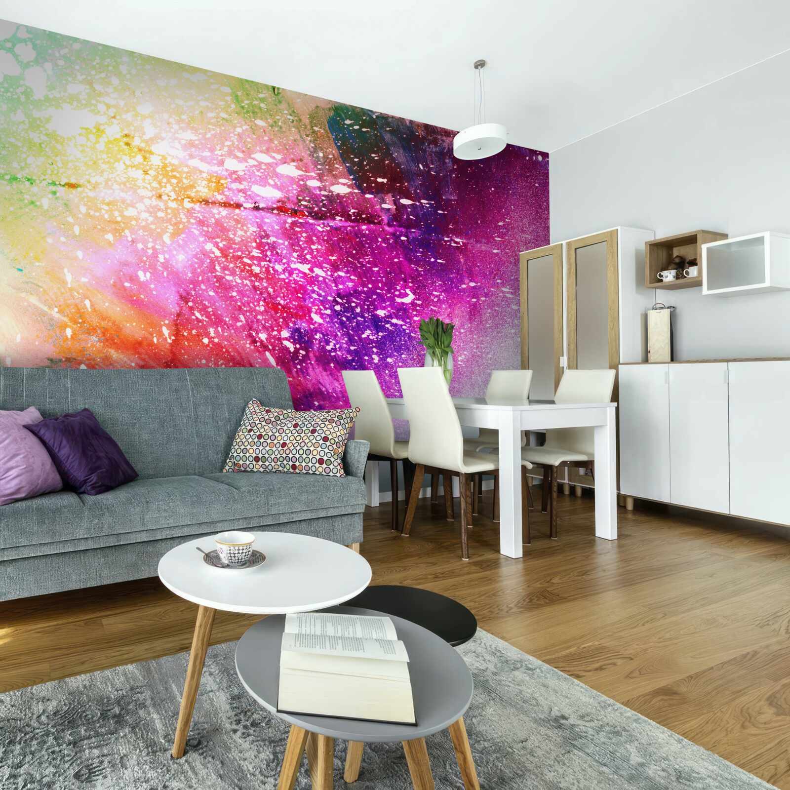 Papier peint fond aux couleurs riches et vives