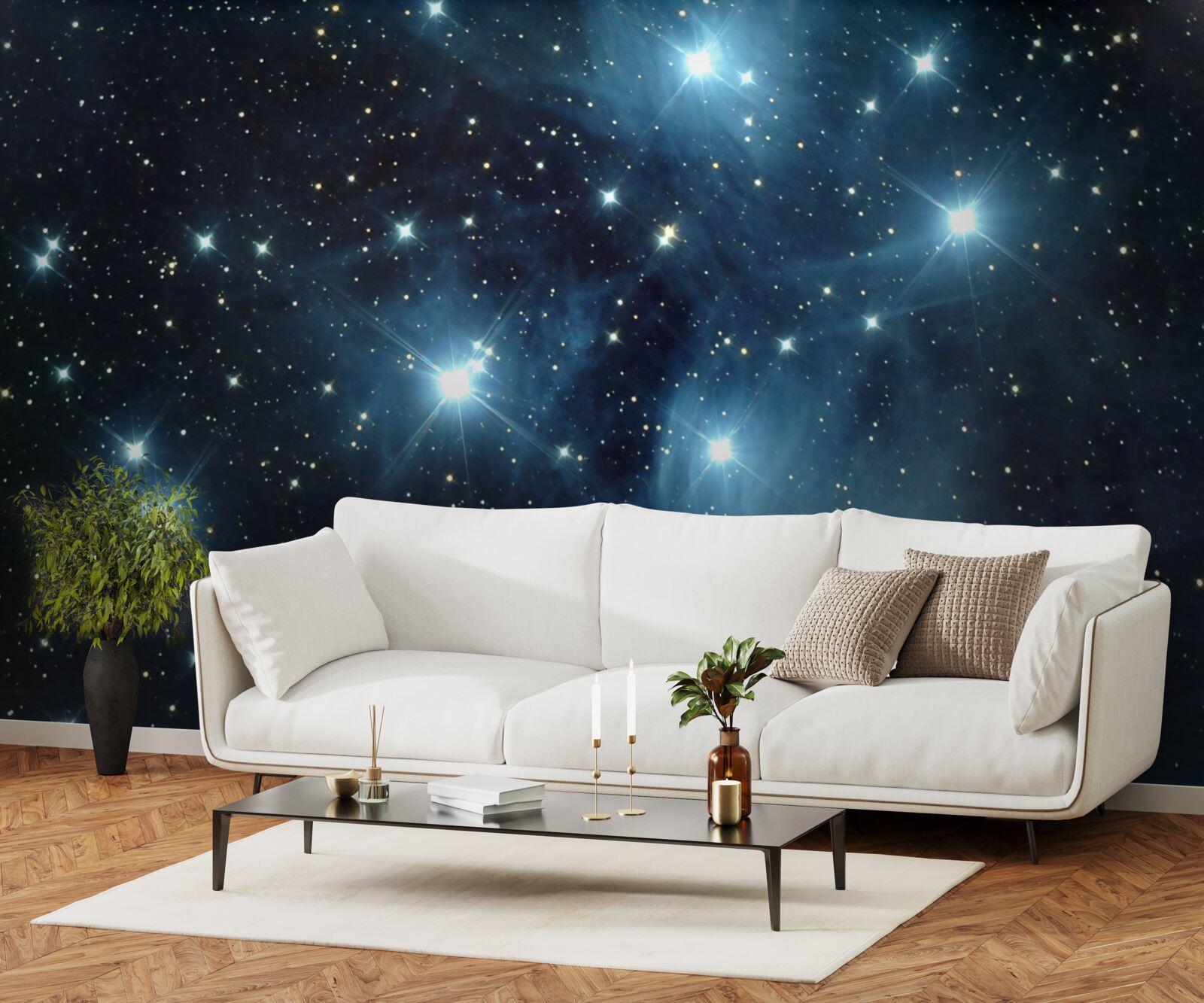 Papier peint un ciel parsemé d'étoiles