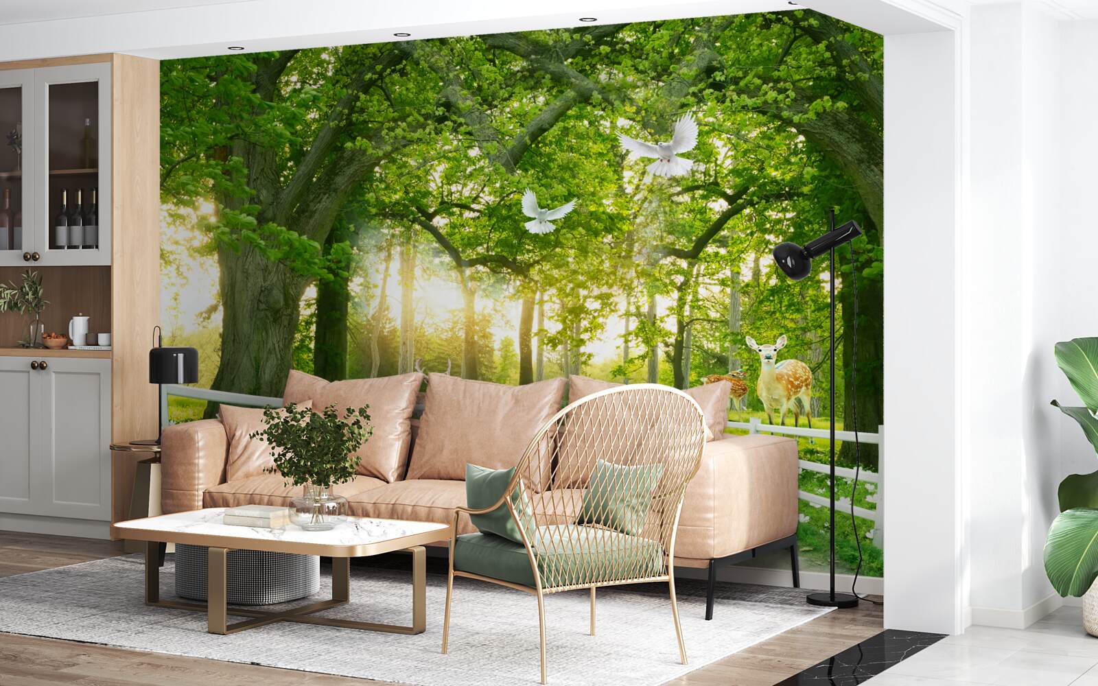 Papier peint un chemin pour des promenades romantiques