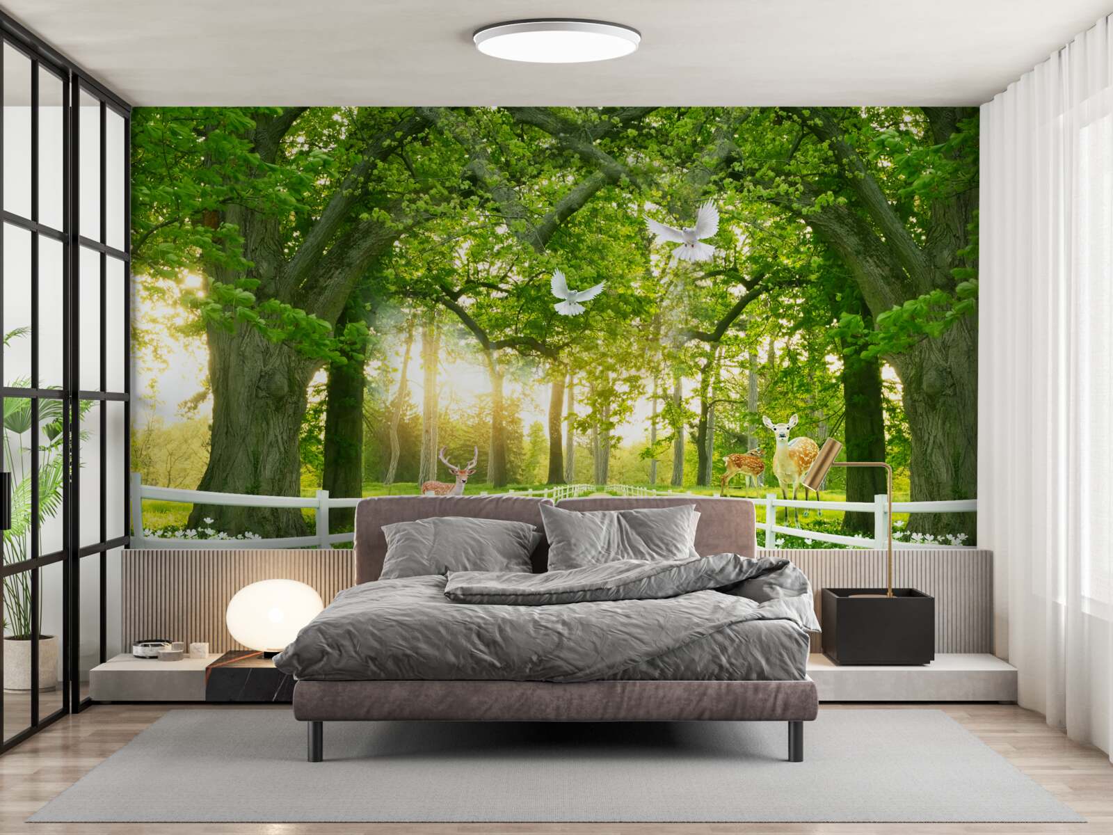 Papier peint un chemin pour des promenades romantiques