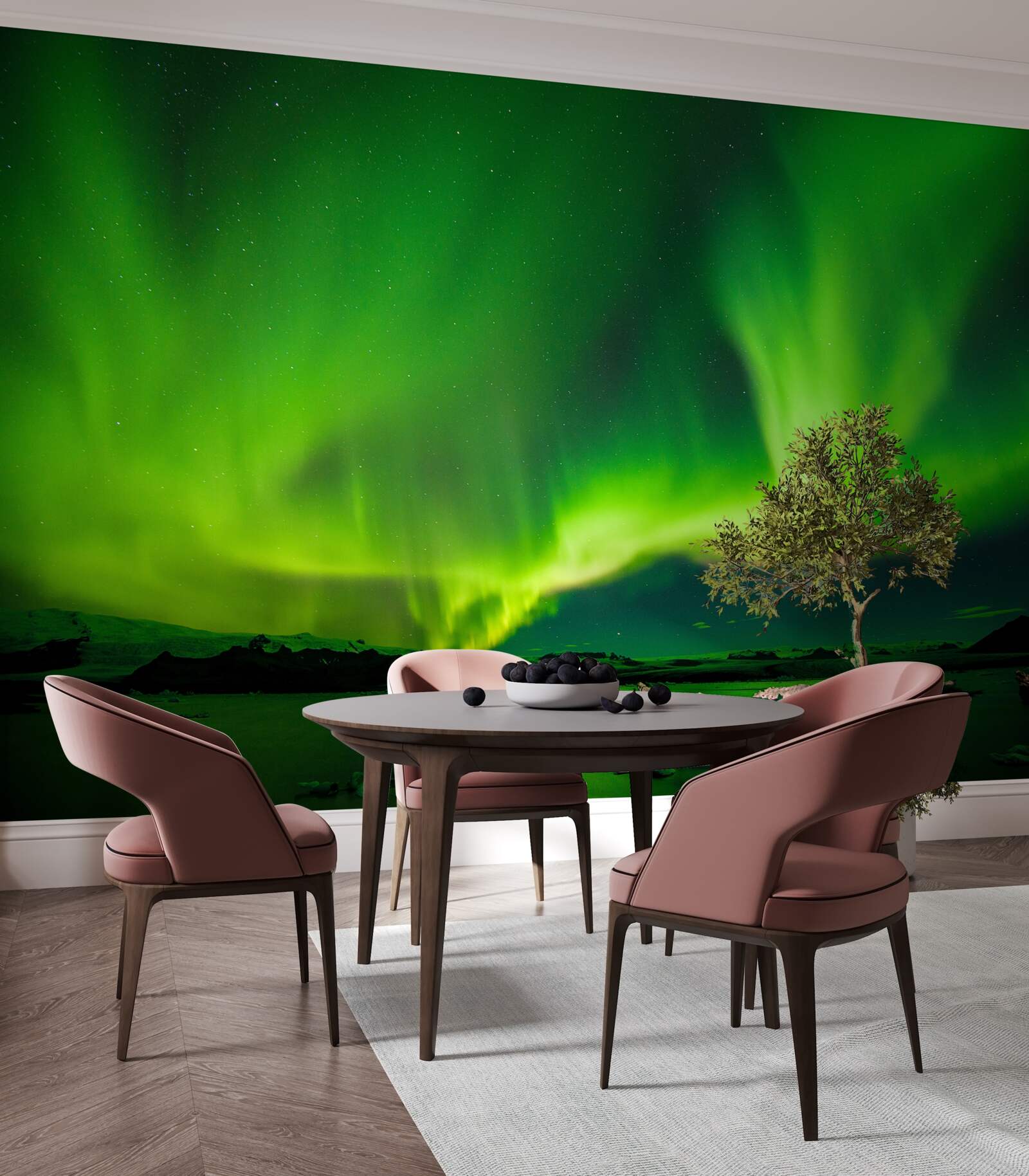 Papier peint des aurores boréales d'une beauté captivante