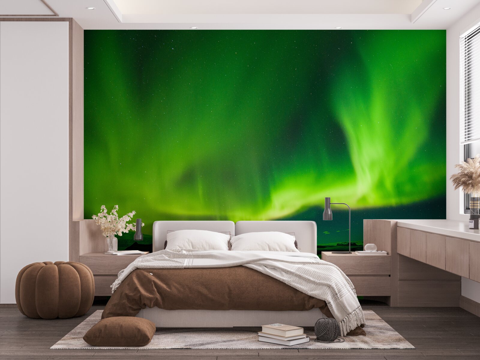 Papier peint des aurores boréales d'une beauté captivante