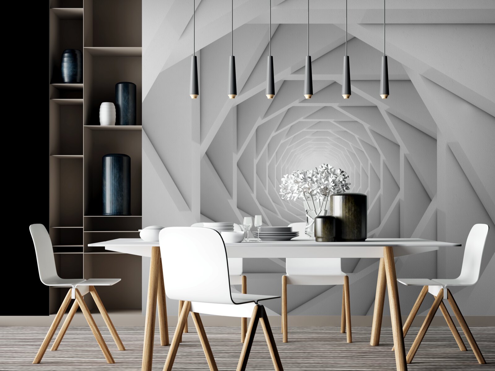 Papier peint passage sinueux et dégagé