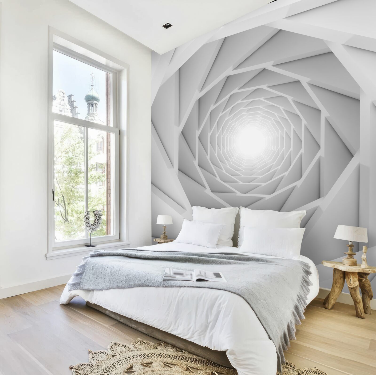 Papier peint passage sinueux et dégagé