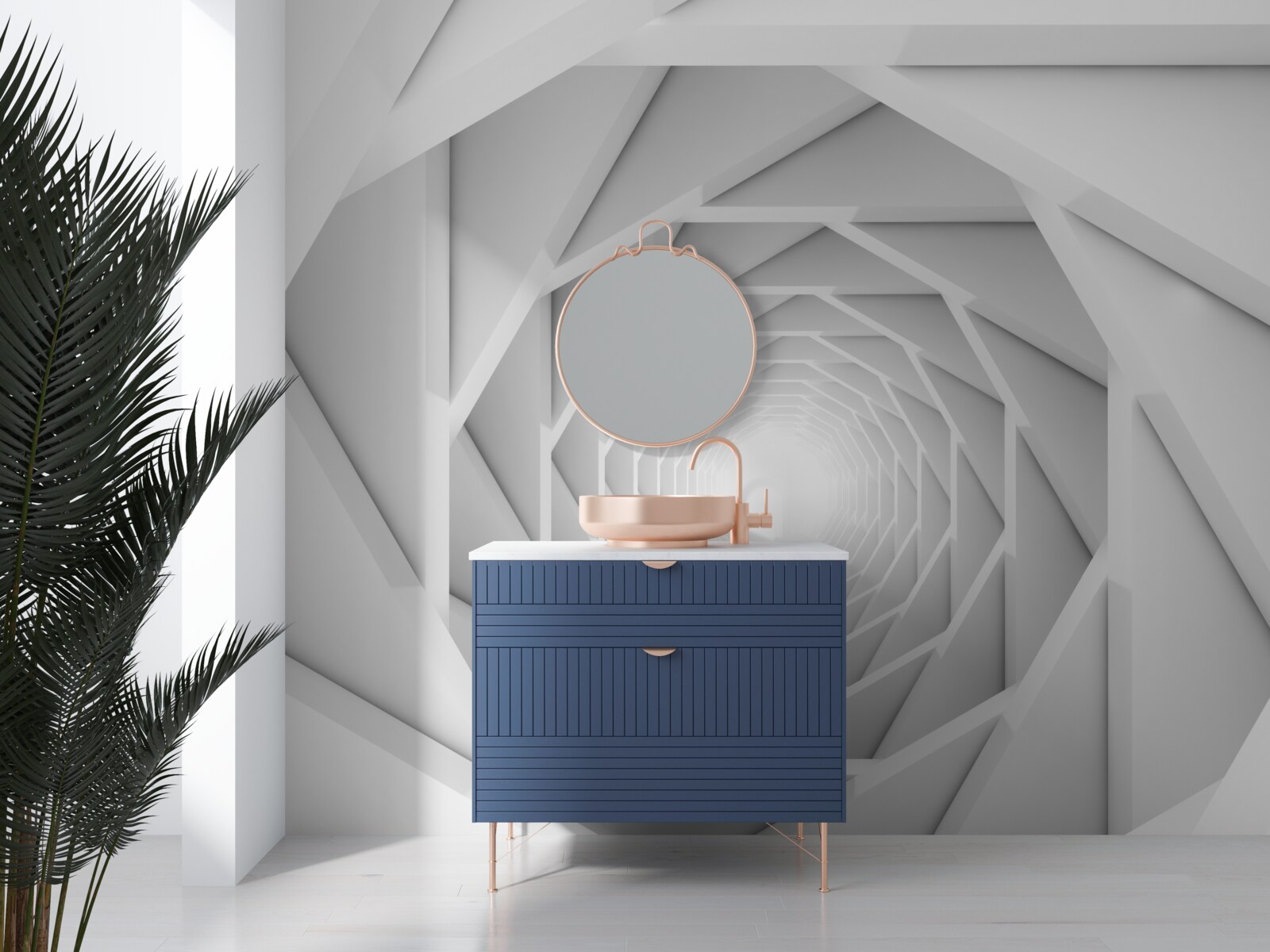 Papier peint passage sinueux et dégagé